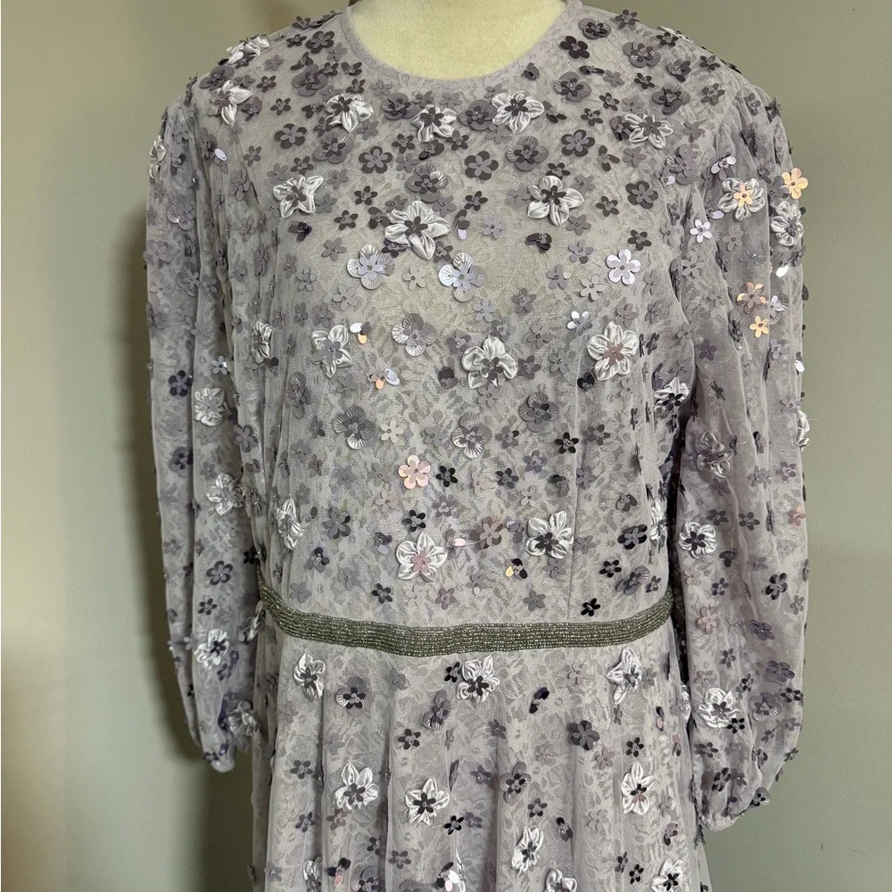 Mac Duggal Lavender Sequin Floral Gown size 14 NWT $698 - Picture 3 of 12